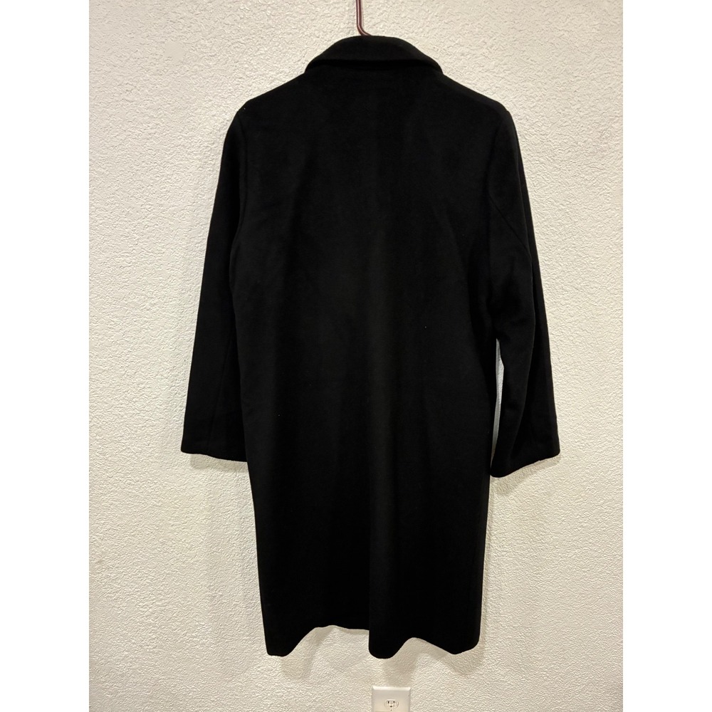 Quince Wool Cashmere Classic Single Breasted Coat Black Large LB117848-HVCTCL006